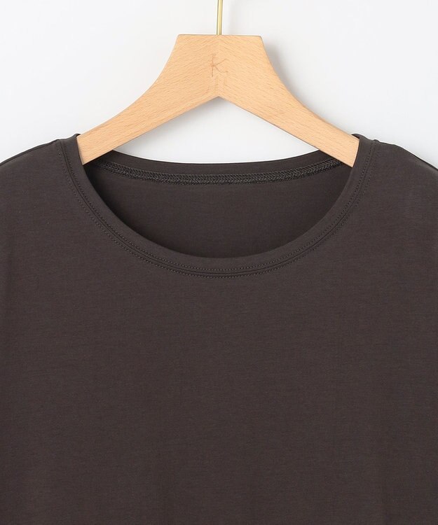 組曲 オーガンジーコンビ ロングTシャツ グレー系