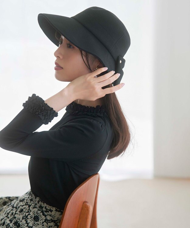 TOCCA 【サイズ調整可】RIBBON KNOT WOOLY BUCKETHAT バケットハット ブラック系