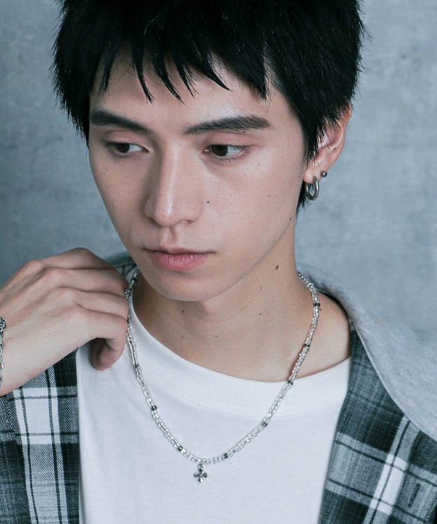 WEGO Mメタルモチーフビーズネックレス ホワイト