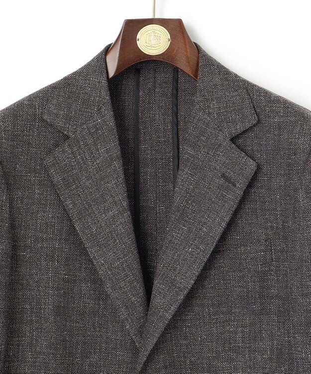 J.PRESS MEN 【WEB・一部店舗限定】COOL AIRY TWISTリネンミックス ジャケット ダークブラウン系