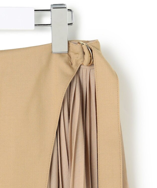 23区 【GOLD LABEL】TWシアーコンビ ラップスカート キャメル系