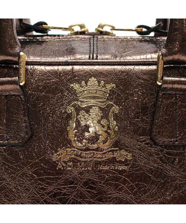 A.D.M.J. 【牛革】イタリアンレザークラックメタル2WAYボストンM ブロンズ