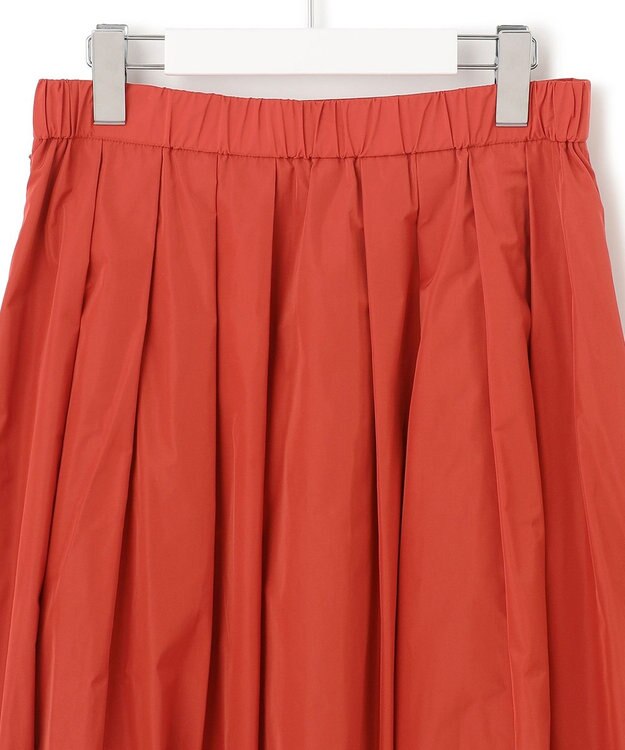 23区 L 【洗える】ライトメモリーウェザー フレアスカート レッド系