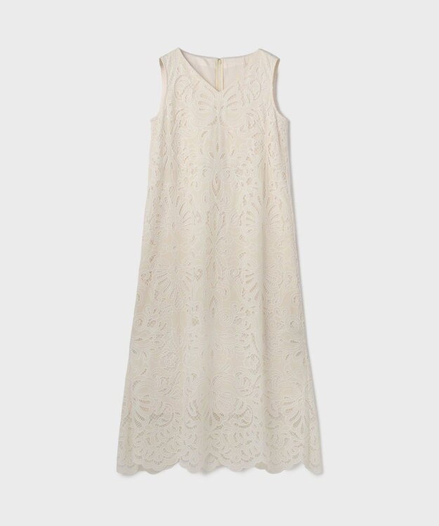 GRACE CONTINENTAL フラワーカットワークワンピース キナリ