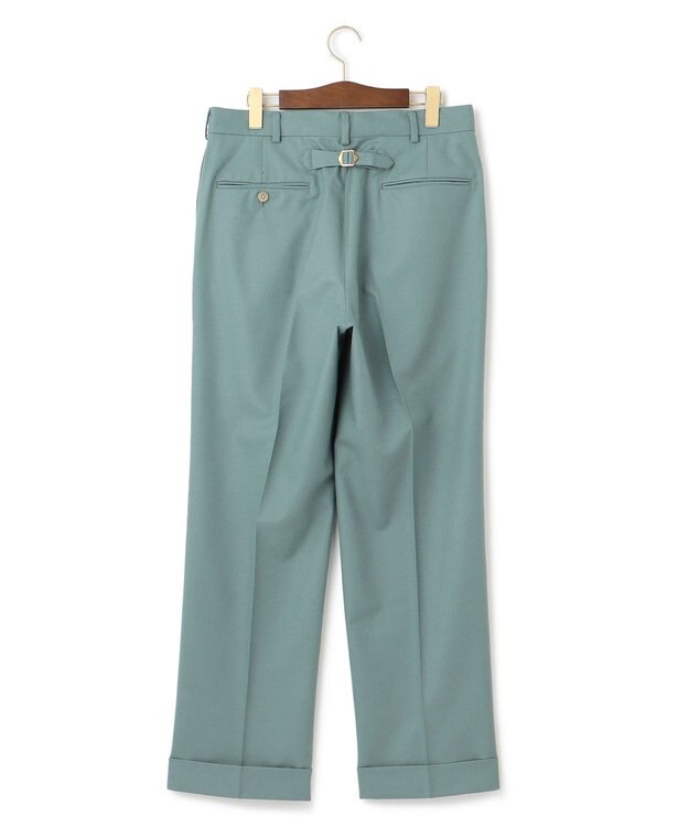 J.PRESS MEN 【J.PRESS ORIGINLAS】1001 PAPER FLANNEL PIPED STEM 1TUCK / JAPAN MADE ピーコックグリーン系