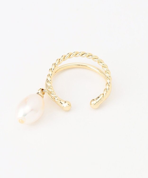 J.PRESS LADIES 【WEB限定】2way 淡水パール イヤカフ リング ゴールド系