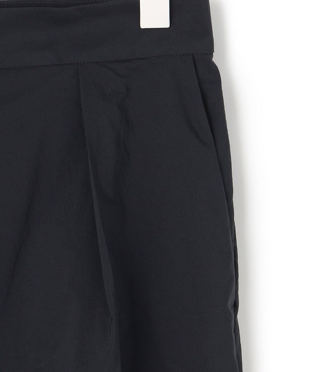 ICB 【洗える】 エコナイロンストレッチ ワイドストレートパンツ ネイビー