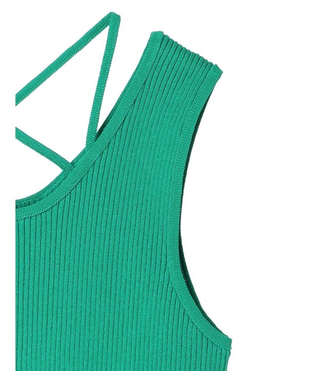 earth music&ecology レイヤリングニットタンクトップ Green