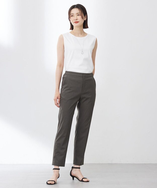 J.PRESS LADIES ステンレスオーバルネックレス シルバー系