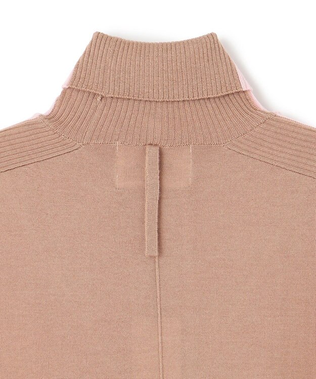 BEIGE， 【洗える】LA MONNAIE / タートルネックニット Pink×Taupe