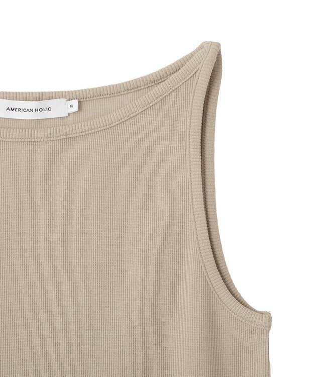 AMERICAN HOLIC アメスリリブタンクトップ Gray Beige