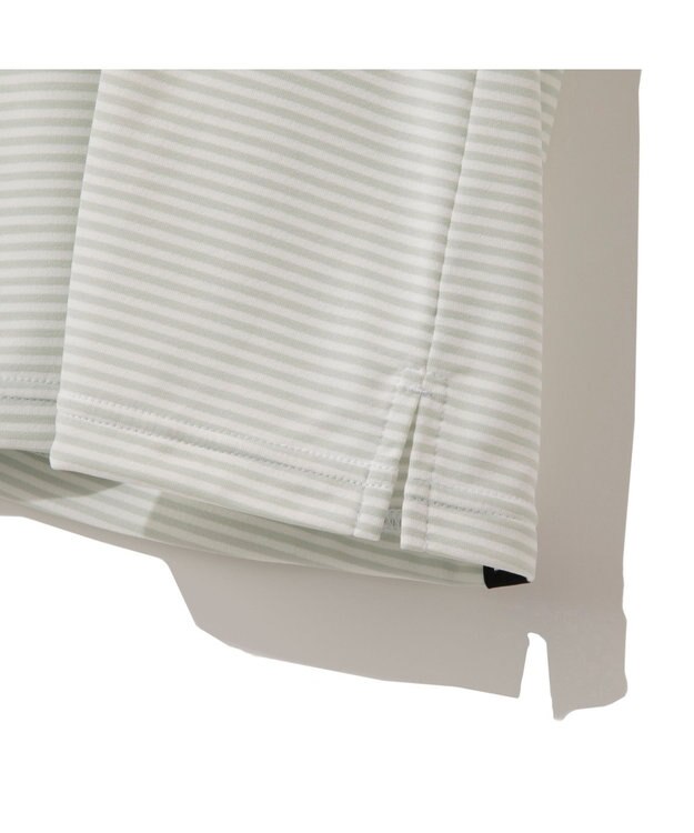 ZERO HALLIBURTON メランジ ボーダー モックネックTシャツ 82835 W4S4a レディースゴルフ シルバーグレー杢