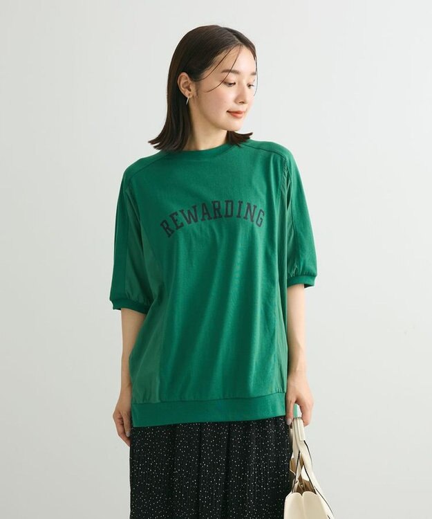 Green Parks ナイロンドッキングロゴチュニック Green