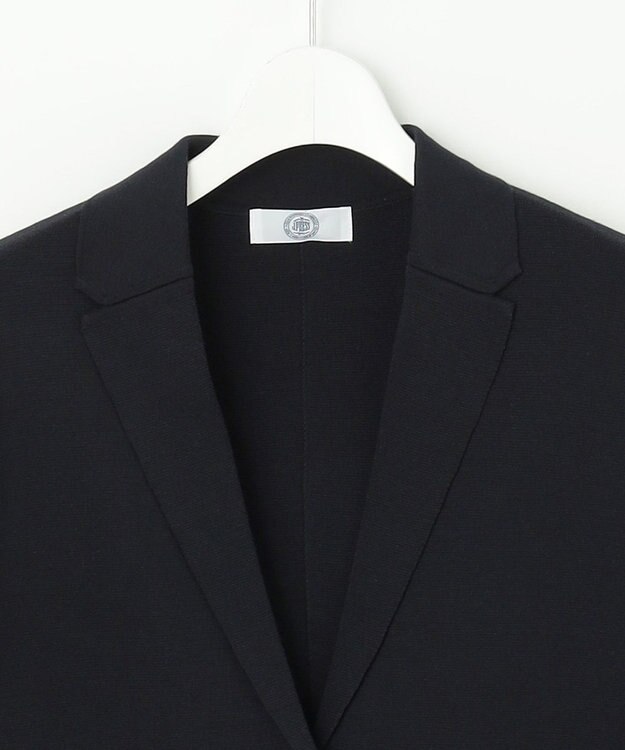 J.PRESS LADIES S Cotton Acetate ニット ジャケット ネイビー系