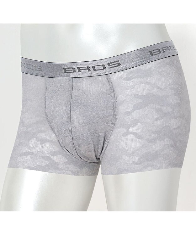 WACOAL MEN ボクサーパンツ 「レースボクサー」 通気性 フロント快適グラマラス 前閉じ GT3340 /ブロス バイ ワコールメン グレー