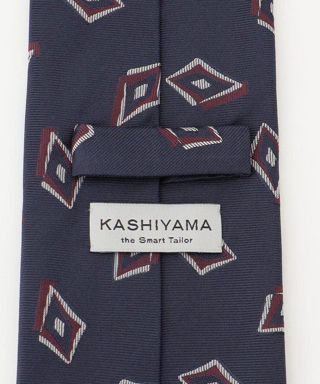 KASHIYAMA KASHIYAMAオリジナル【JAPAN MADE】ジオメトリックネクタイ レッド