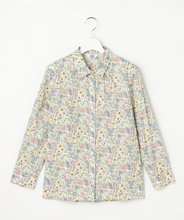J.PRESS LADIES S Liberty Rachel & Michelle シャツカラー ブラウス コーラル系