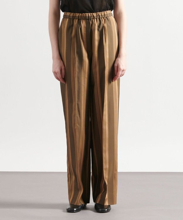 JOSEPH ビッグストライプ　キャロットトラウザーズ Beige/black