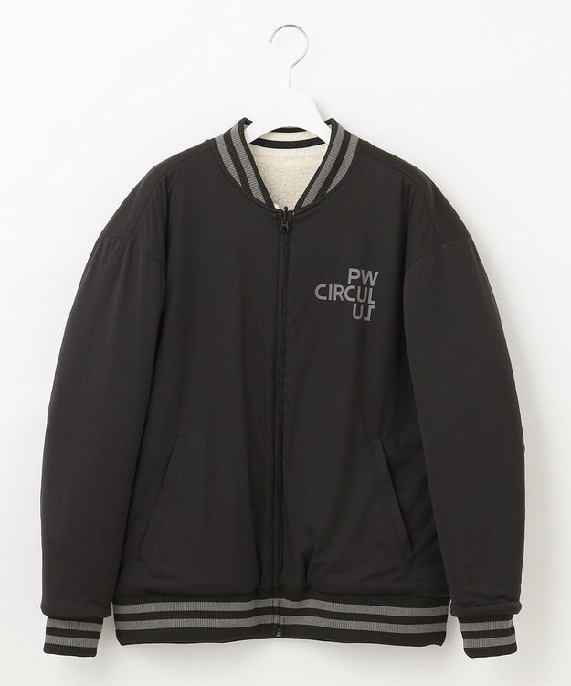 PW CIRCULUS 【WOMEN】【撥水/防風】リバーシブル ボア ジップアップ ブルゾン ホワイト×ブラック