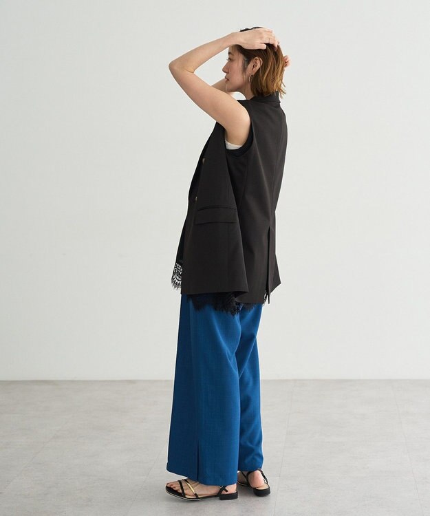 YECCA VECCA ドライタッチ金釦テーラードジレ Black