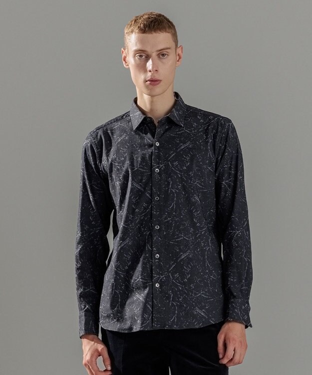 JOSEPH HOMME フォレストジャガードストレッチ　レギュラーカラーシャツ グレー系3