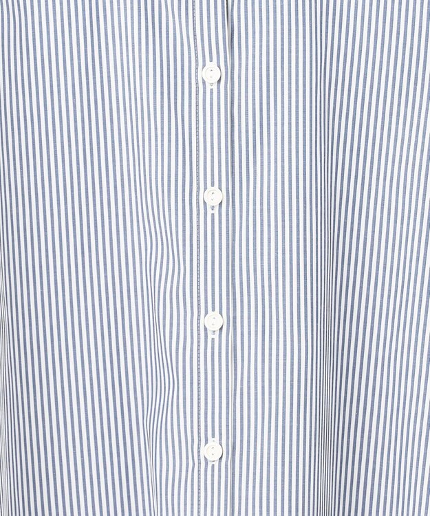 ANY SIS S 【洗える】クロップド シャツ ブルーベースストライプ