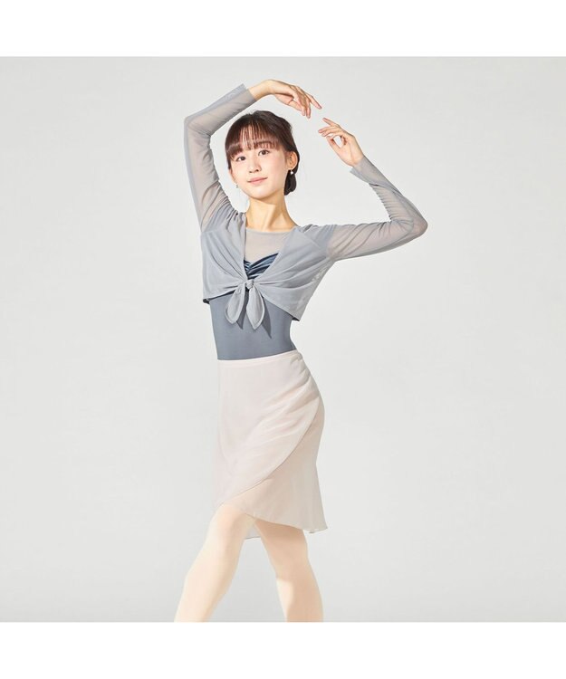 Chacott ハーフスリーブレオタード アッシュグレー