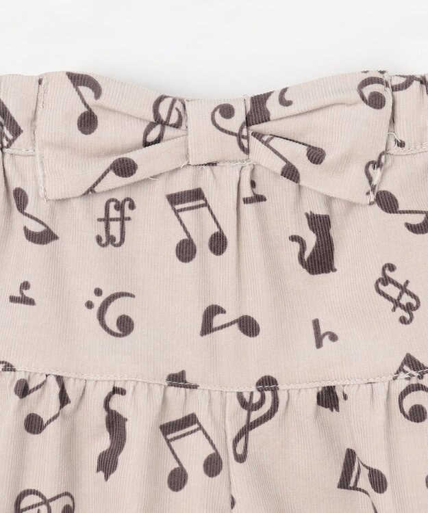 ANY KIDS 音符総柄キュロット ミルキーベージュ