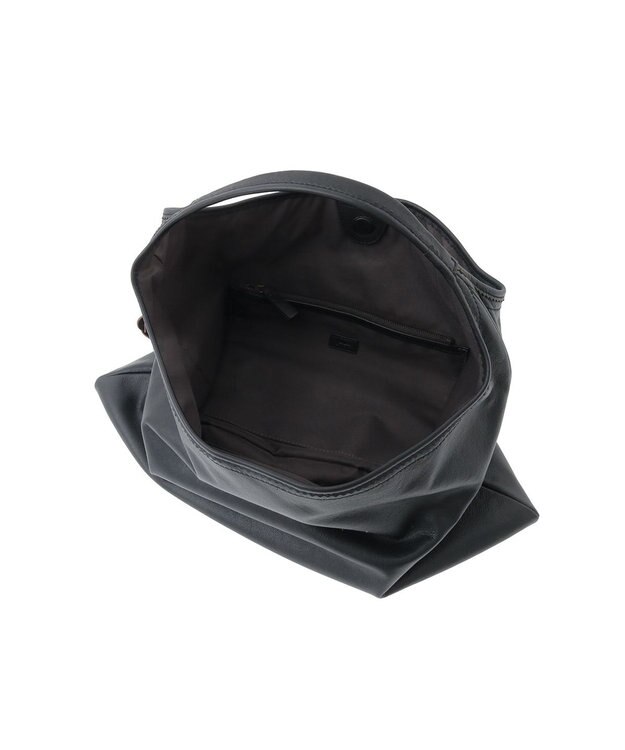 genten フェザートートバッグ　ワンショルダーバッグ クロ