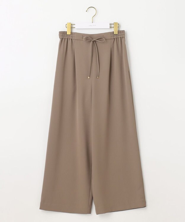 ANY SIS 【洗える】イージードロスト ワイドパンツ モカ