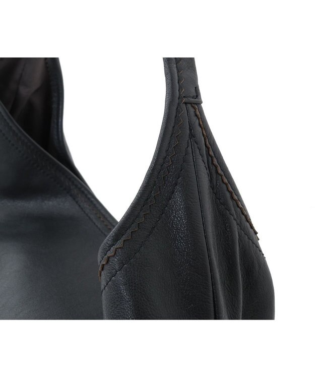 genten フェザートートバッグ　ワンショルダーバッグ クロ