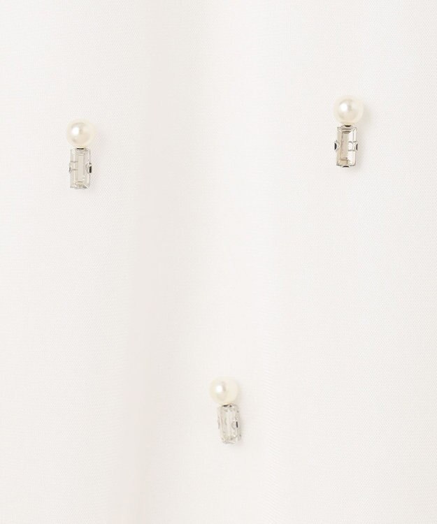 GRACE CONTINENTAL ビジューチュールトップ ホワイト