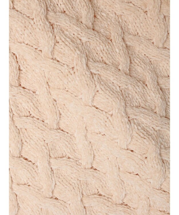 CRAFT STANDARD BOUTIQUE 洗えるモールケーブルニットチュニック Ivory