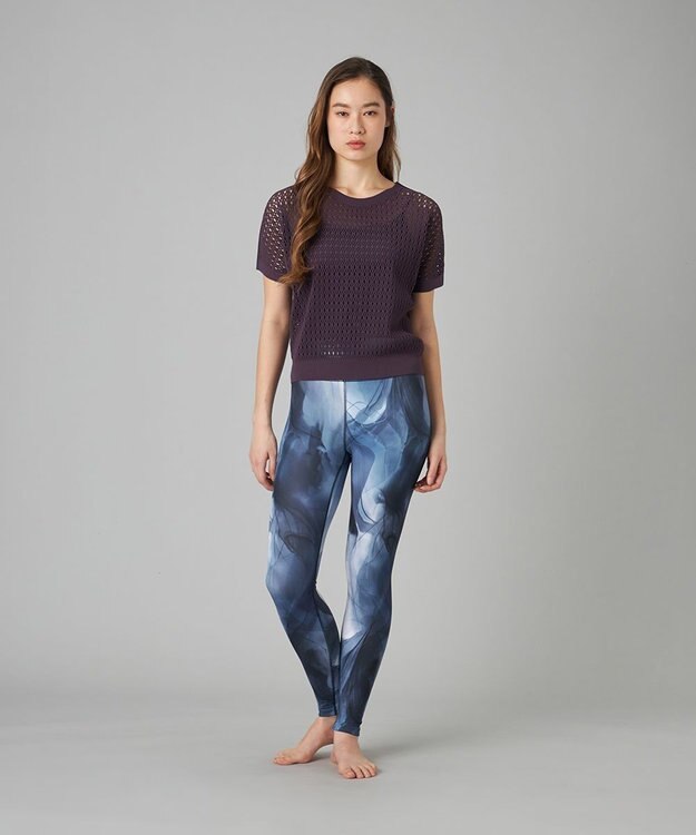 Chacott Chacott BALANCE インクアートプリントレギンス ブラックＰＴ