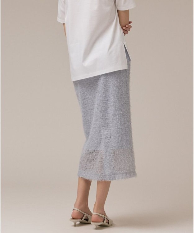 GRACE CONTINENTAL チュールタイトスカート ブルー