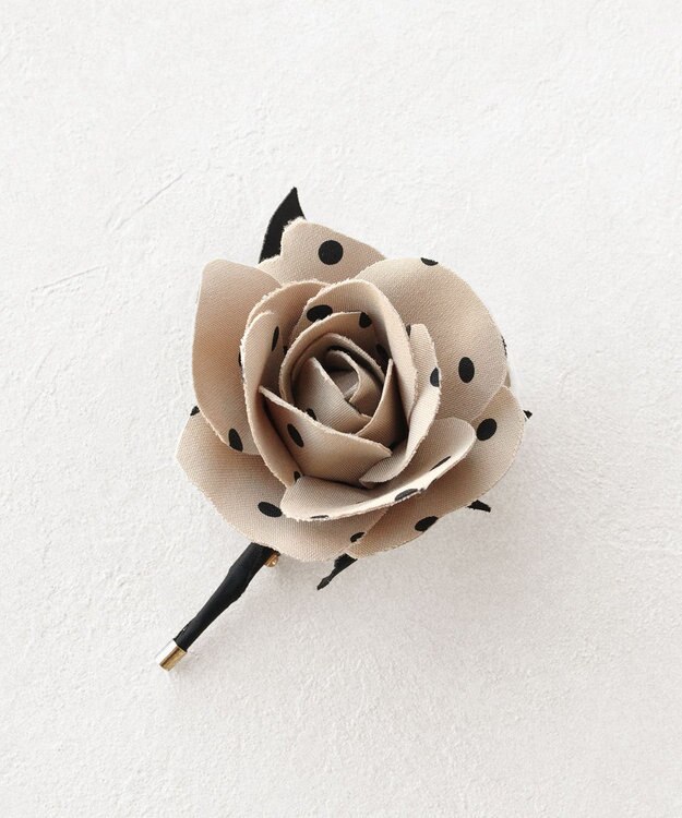 TOCCA 【アップサイクルコサージュ付き・美香＆Lovécoコラボ・数量限定・A4サイズ対応】FLOWER IN HEART BAG バッグ ベージュ×ローズ