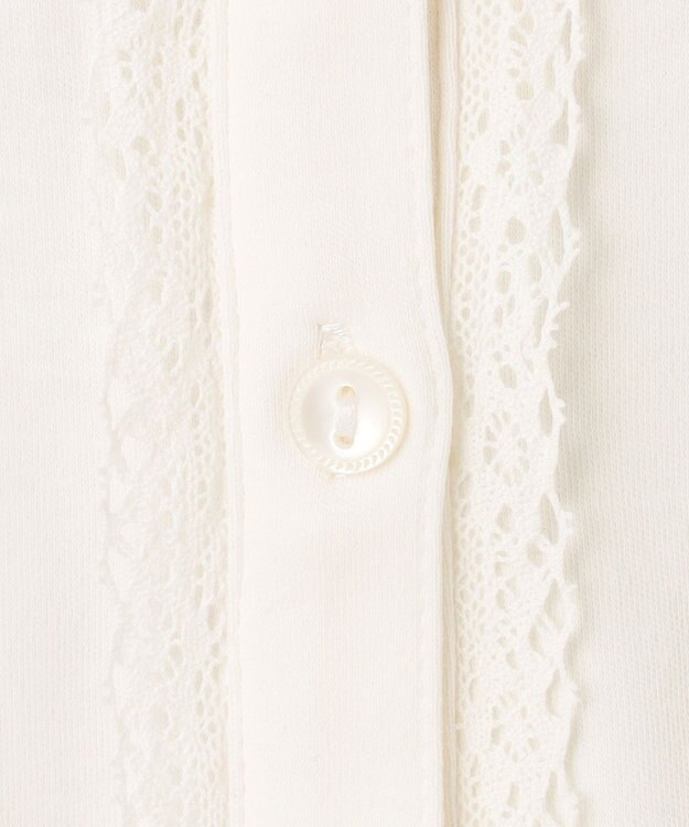 ANY KIDS スタンドカラーブラウス ホワイト系