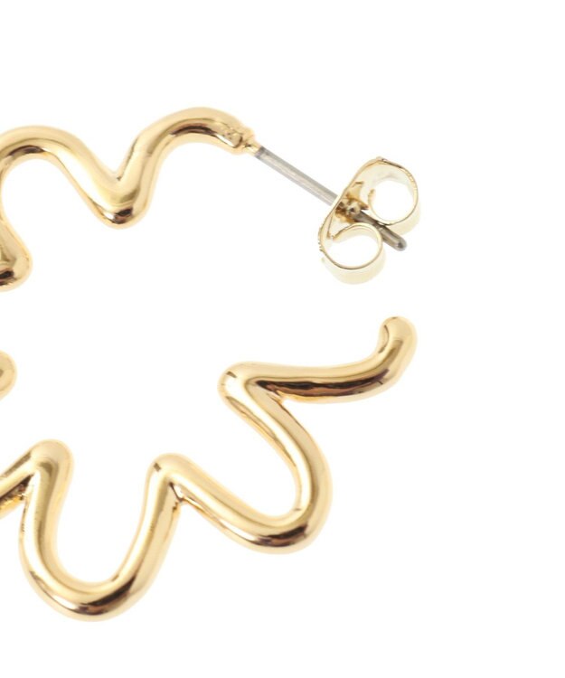 Green Parks ・ＨＡＬＦ　ＴＩＭＥ　フラワーフープピアス Gold