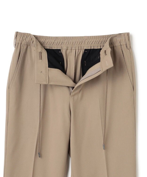 JOSEPH HOMME 新素材・新型【洗える/ストレッチ/ウエストゴム仕様】キャリーマンストレッチ ドロスト付ストレートパンツ / HOVE ベージュ系