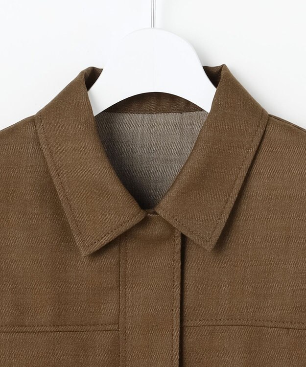 自由区 L 【17号サイズまで展開・SHIHOさん着用】デニムライクツイル ジャケット ブラウン