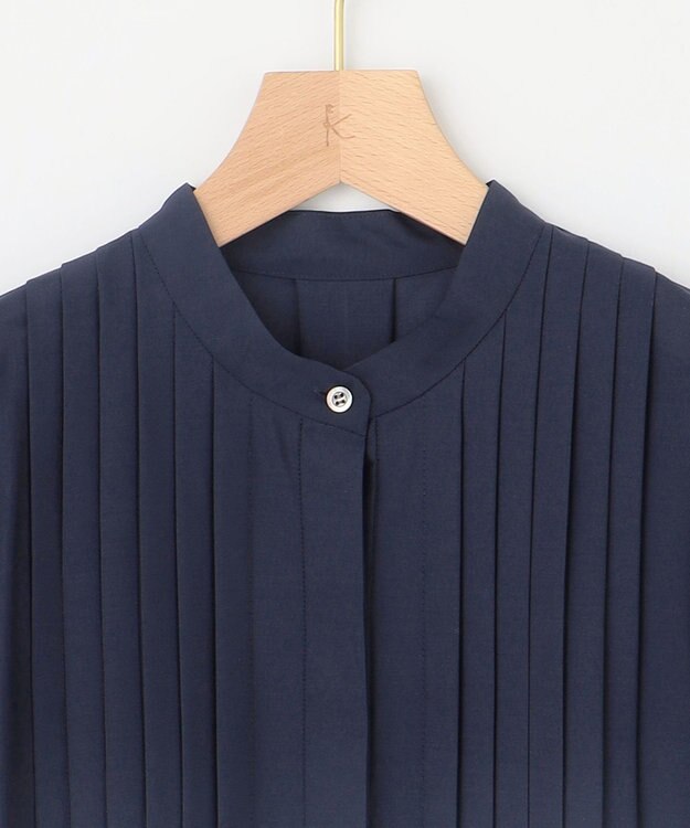 組曲 S 【洗える・ドライタッチ】シアーボイルフロントタック ワンピース ネイビー系