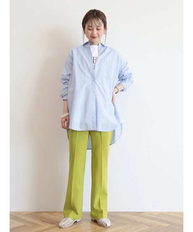 AMERICAN HOLIC ＵＶカット加工バックタックシャツチュニック Pink