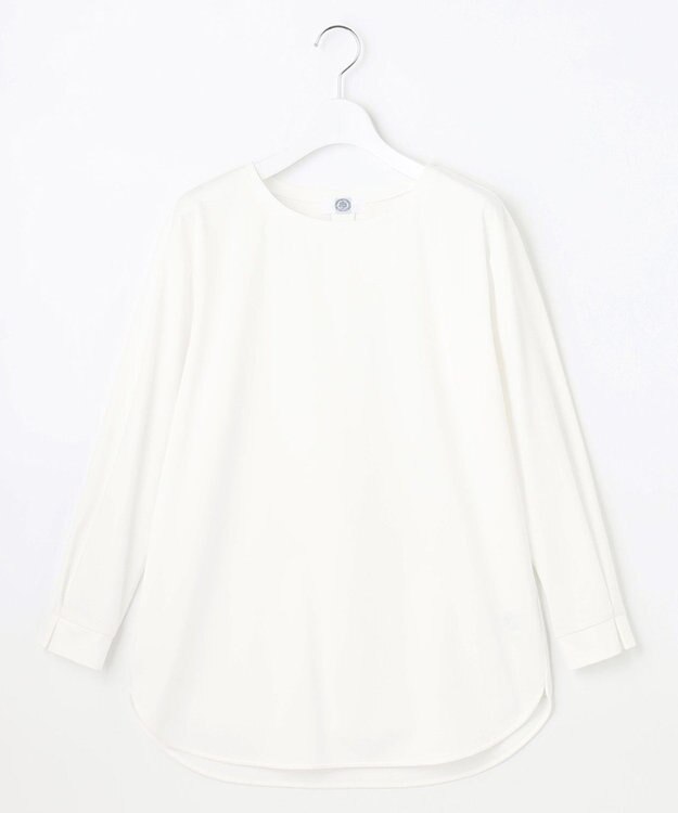 J.PRESS LADIES 【吸水速乾】プレーティングジャージー シャツテール カットソー ホワイト系