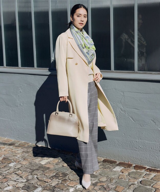 自由区 【カタログ掲載】ソフトフローラル スカーフ イエロー系1