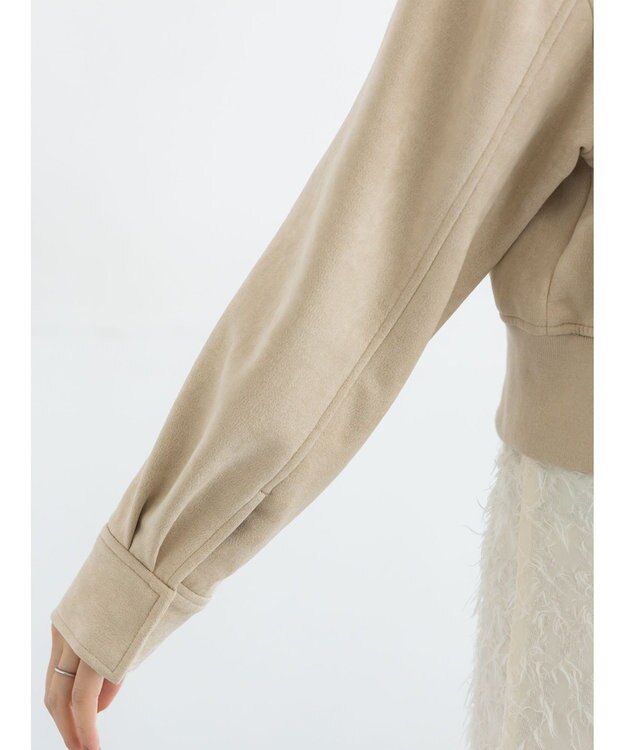 Te chichi スウェードジップブルゾン ライトベージュ