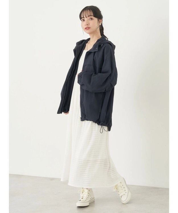 earth music&ecology テックパーカー Navy