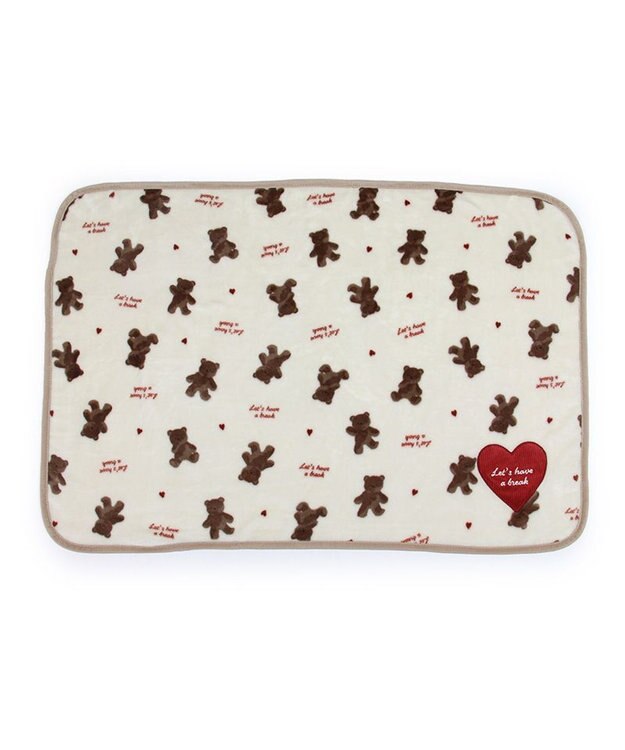 PET PARADISE ペットパラダイス ブランケット 《くまちゃん柄》 90×60cm ブラウン