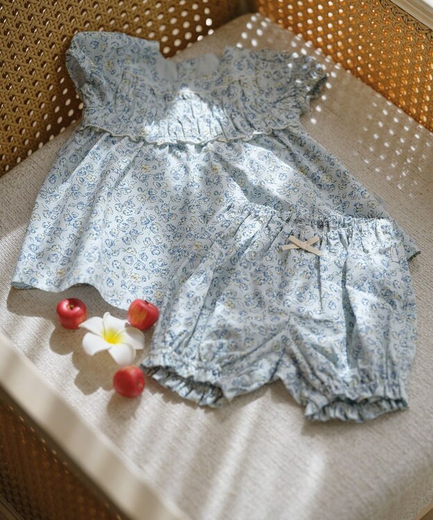 組曲 KIDS 【80-90㎝】サクラララ セットアップ サックスブルー系5