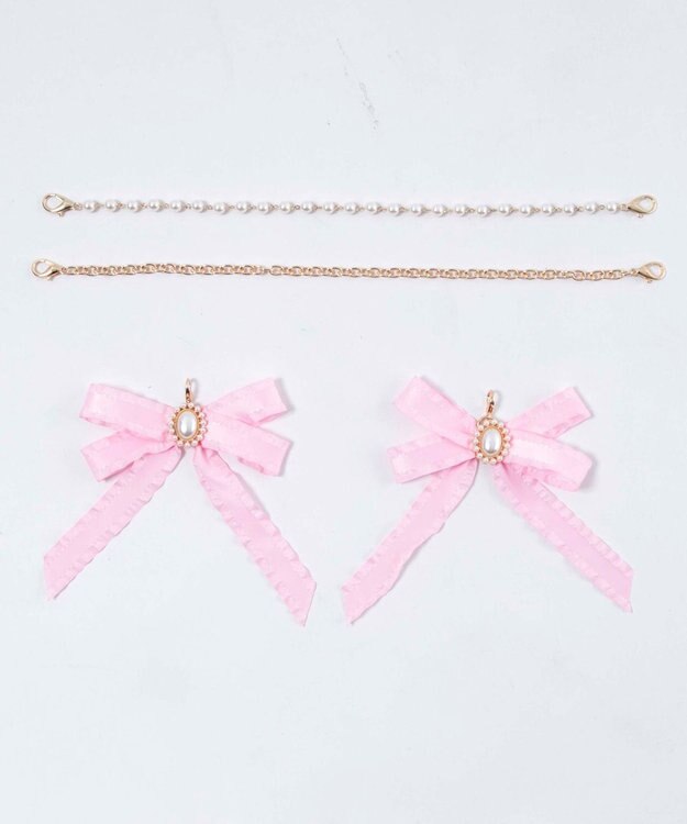 WEGO 【痛バ＆推し活グッズ】きらめきDIYパールリボンセットL ライトピンク