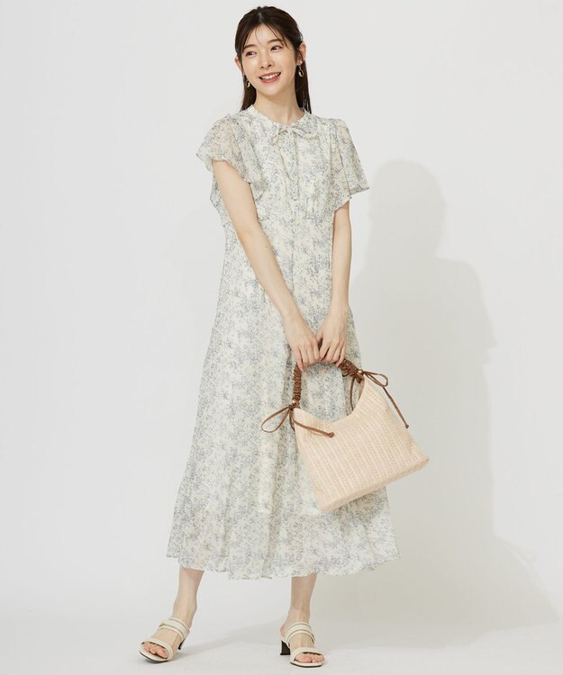 ANY SIS S 【洗える】ミニフラワープリント ワンピース アイボリー系